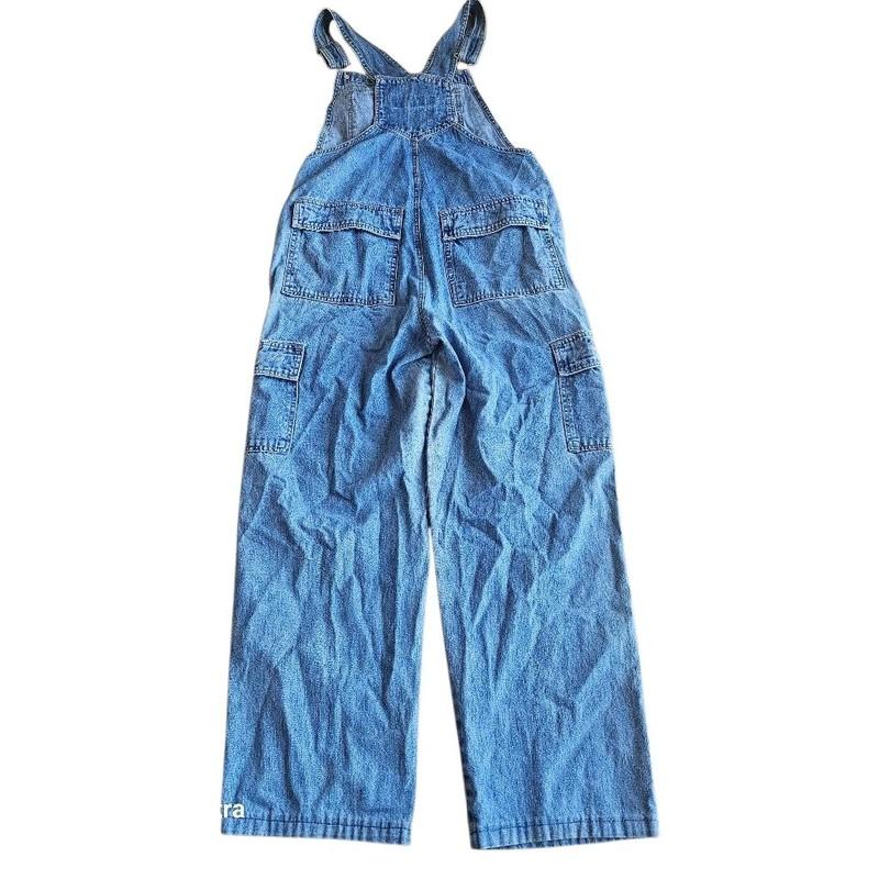 Vintage D Mode Classix Womens Sz S Blue Cargo Overalls