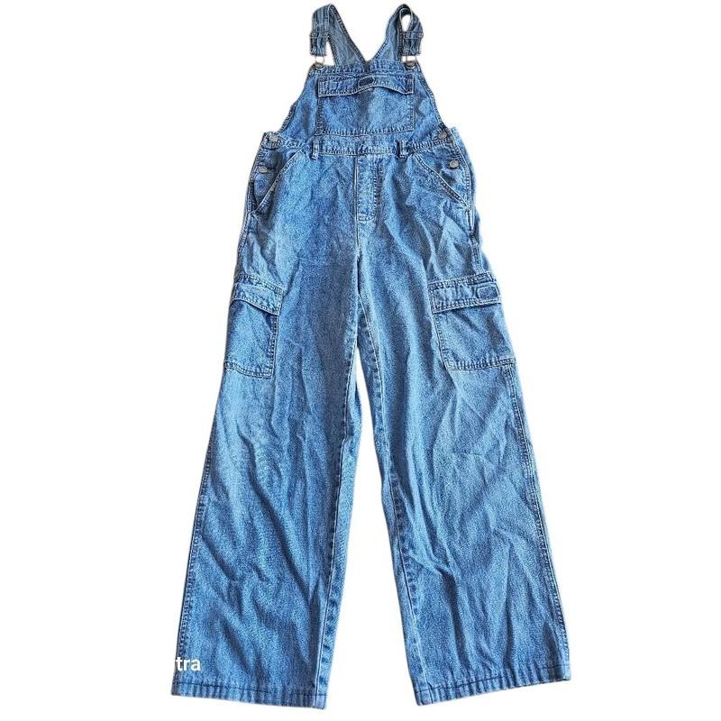 Vintage D Mode Classix Womens Sz S Blue Cargo Overalls