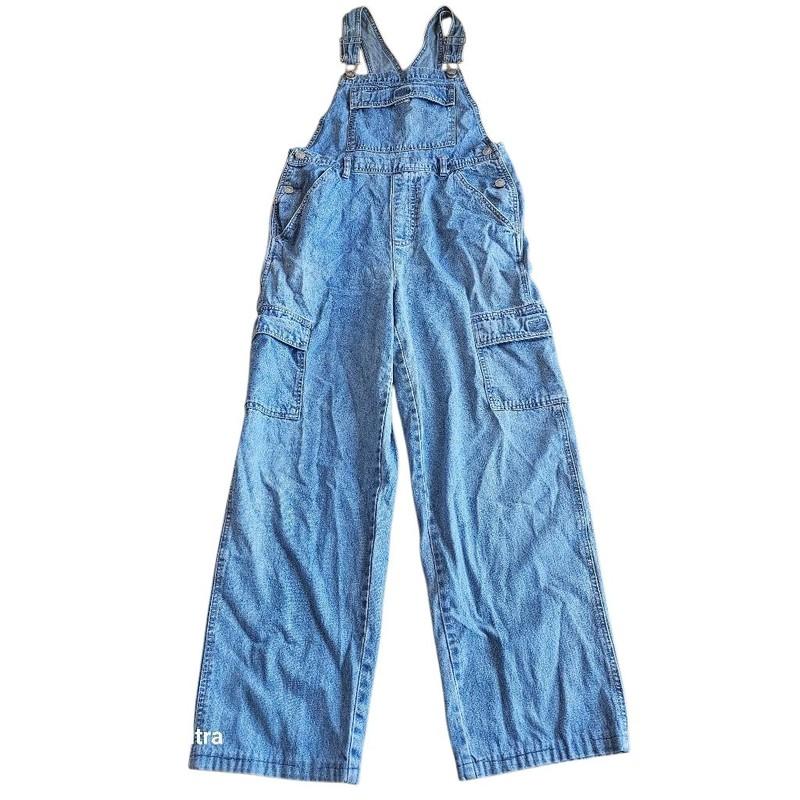 Vintage D mode Classix Womens Sz S Blue Cargo Overalls