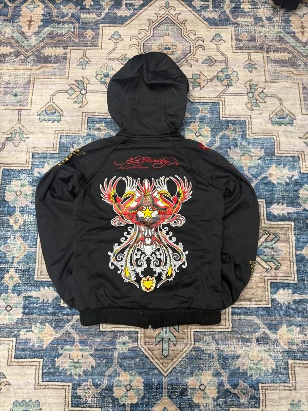 Vintage Deadstock Ed Hardy Women Zip-Up Jacket-Black (S M L XL)