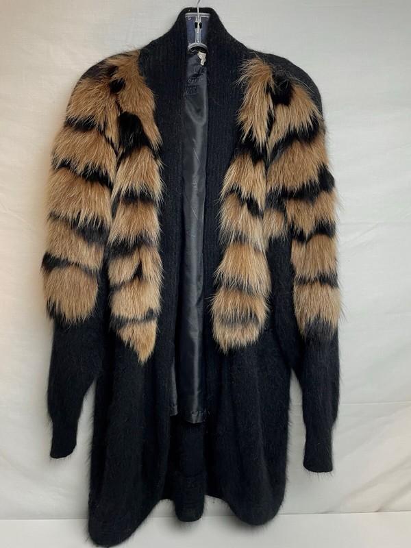 Vintage Genuine Black and Red Fox Fur Jacket
