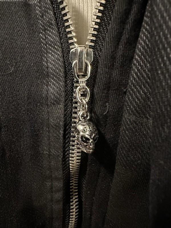 Vintage Gothic Lolita Punk (GLP) Jacket With Plaid Inner - Small