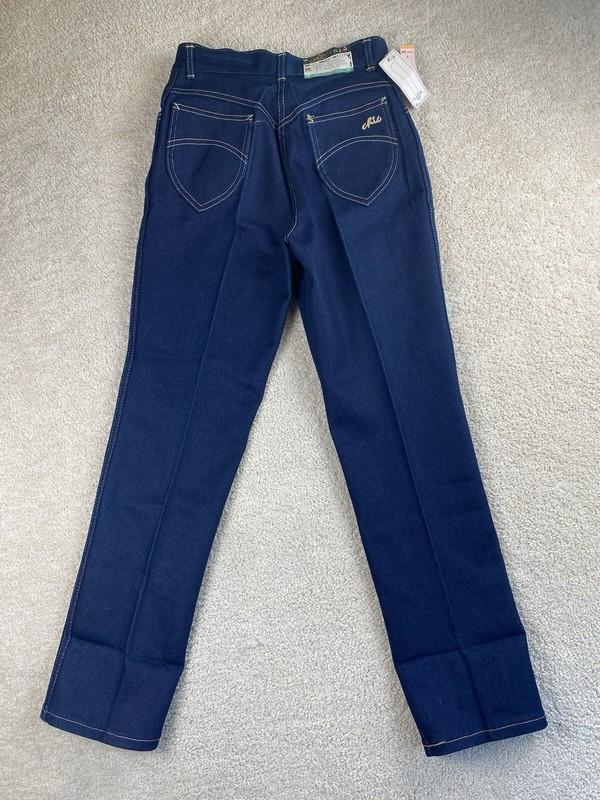 VINTAGE HIS Chic Jeans Juniors 11 26x29 Dark Wash 80s USA Deadstock