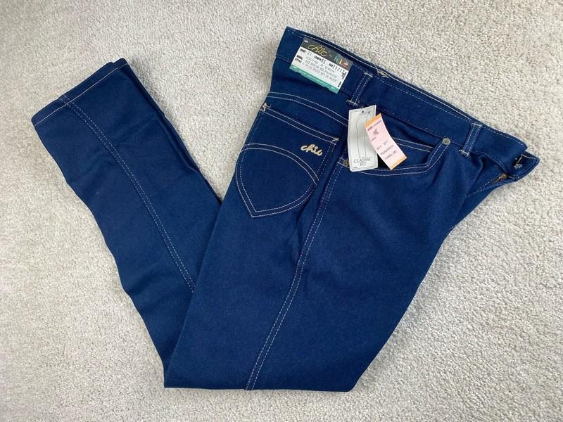 VINTAGE HIS Chic Jeans Juniors 11 26x29 Dark Wash 80s USA Deadstock