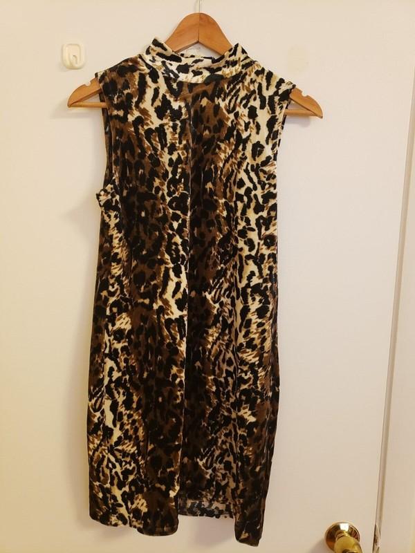 Vintage In Charge Sexy Leopard Dress Size Medium Made In USA