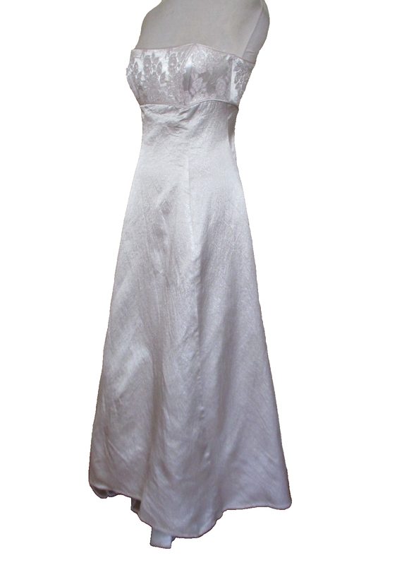 Vintage Jessica McClintock GUNNE SAX 2000 Pale Gold Strapless Gown XS Women