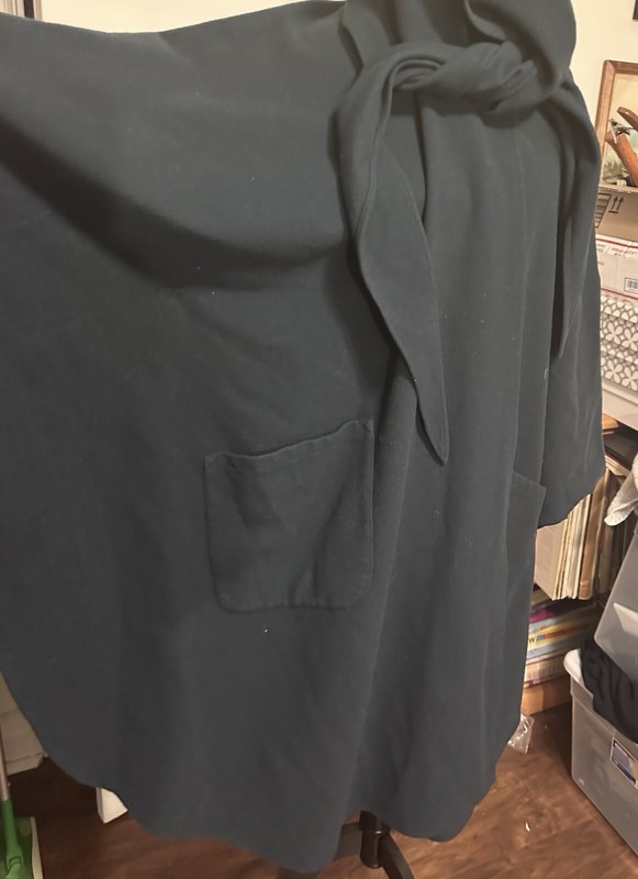 Vintage Jimmy Hourihan Ireland Cashmere Wool Hood Long Cape Scarf Coat Green M