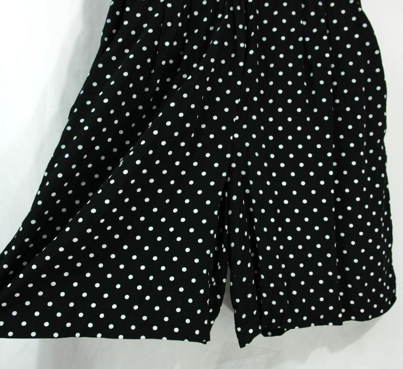 Vintage John Roberts Polka Dot Short Sleeve One Piece Romper Dress S 1980s