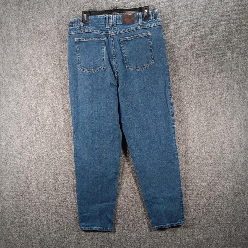 Vintage L.L. Bean Jeans Womens 14MT Blue Denim Stretch Classic Fit Straight Leg
