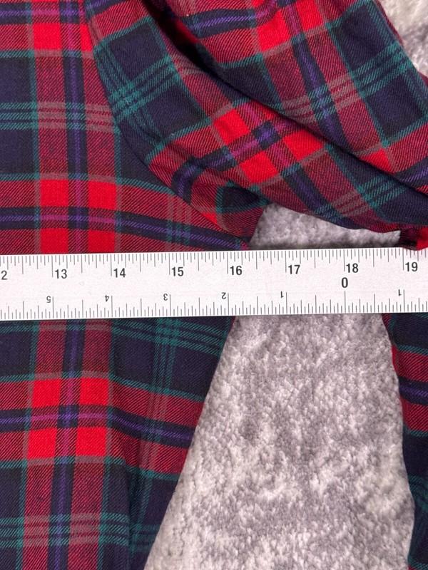 Vintage Laura Ashley Dress US 8 Womens Wool Red Tartan Plaid Midi Cottage