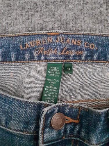 Vintage Lauren Jeans Co Womens 10 (31x31) Blue Denim Fade Flared Leg Designer