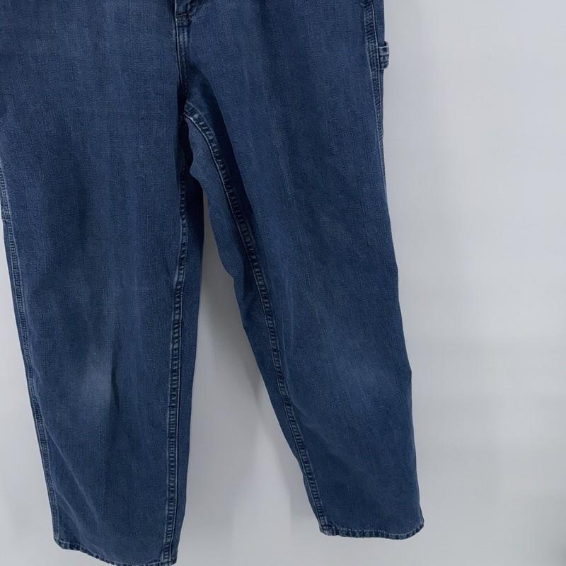 Vintage Lee Riveted Carpenter Jeans Womens 28” Waist Wide Leg USA 90s