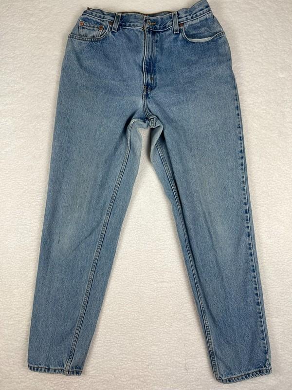 Vintage Levis Jeans Womens Sz 12 Reg Long 550 USA 90s Tapered High Rise Relaxed
