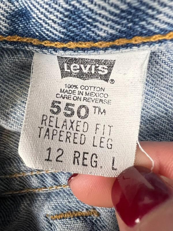 Vintage Levis Jeans Womens Sz 12 Reg Long 550 USA 90s Tapered High Rise Relaxed