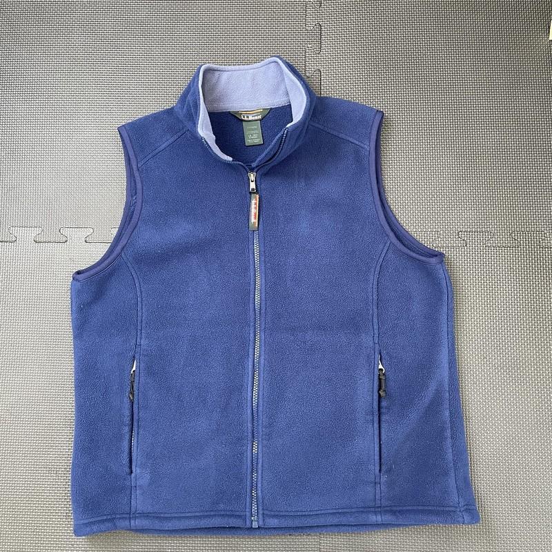 Vintage LL Bean Fleece Vest Womens Large Full Zip Outdoors Hiking Sleeveless 90s