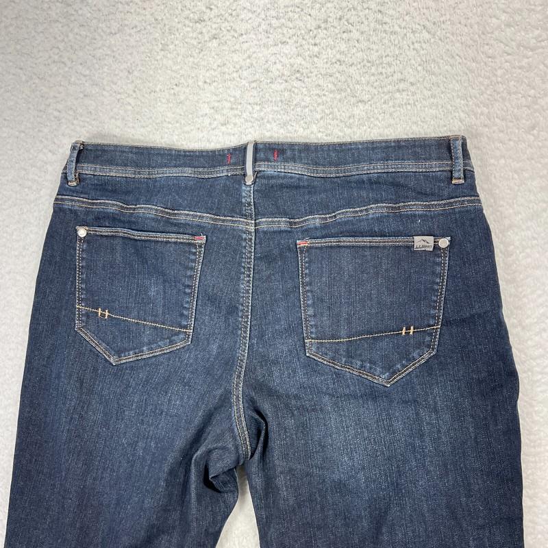 Vintage LL Bean Stretch 14 (34x29) Plaid Flannel Lined Jeans Womens Blue Reflect