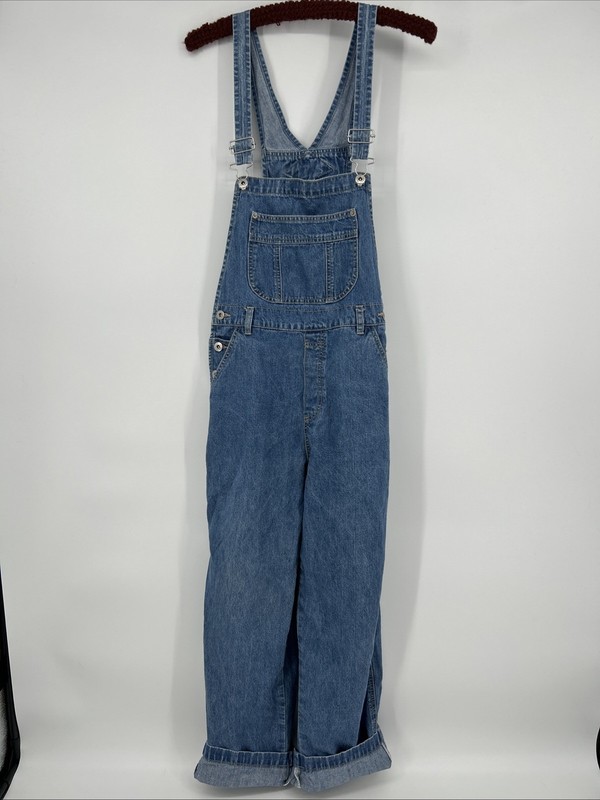 Vintage London London Denim Overalls Womens Size M Blue Dungarees 90s