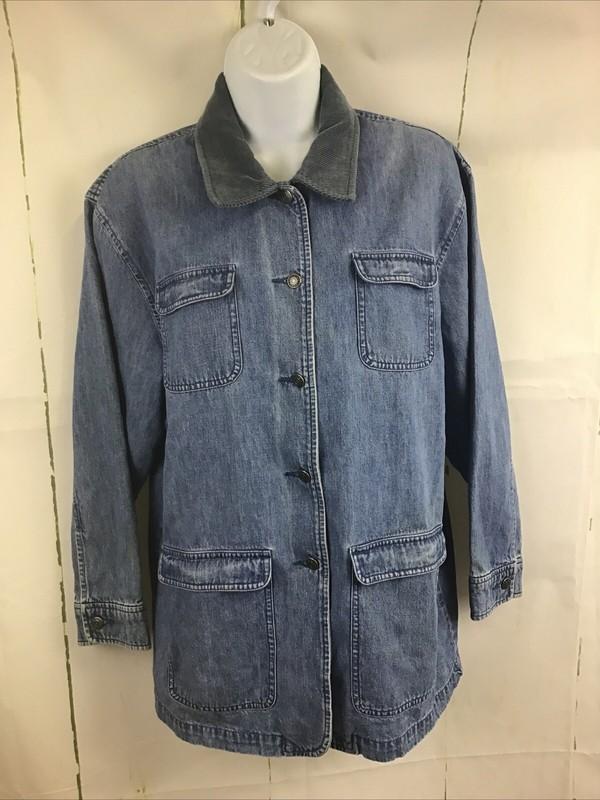 Vintage Marsh Landing Petites Women’s Denim Corduroy Collar Barn Jacket Sz. PS