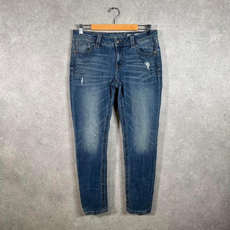 Vintage Miss Me Skinny Y2K Hip Hop Jeans Womens W29 Blue Denim USA