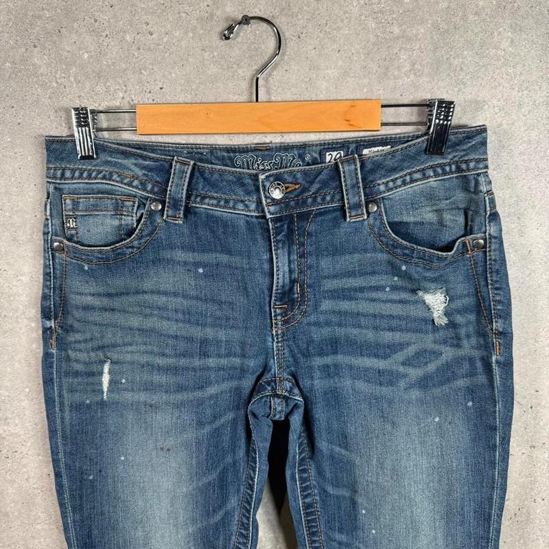 Vintage Miss Me Skinny Y2K Hip Hop Jeans Womens W29 Blue Denim USA