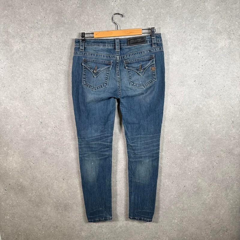 Vintage Miss Me Skinny Y2K Hip Hop Jeans Womens W29 Blue Denim USA