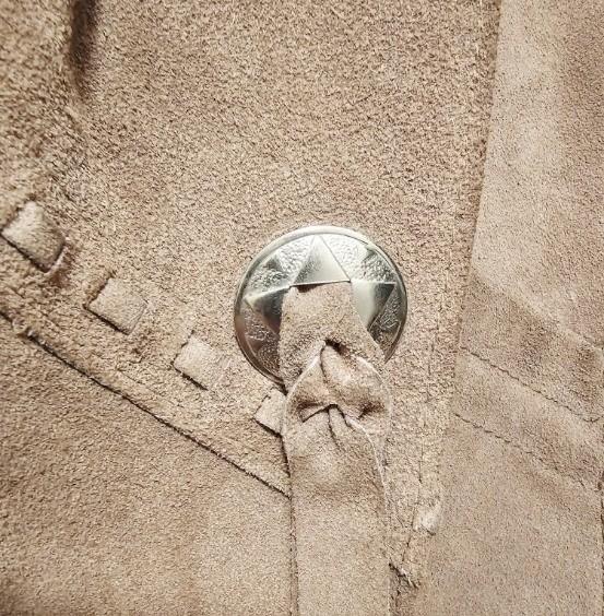 Vintage Ms Pioneer Women’s Fringe Leather Suede Vest Size 8 Boho Western Style