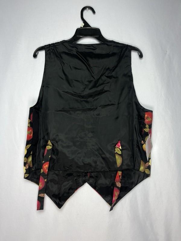 Vintage NWT Saddle River Sportswear Apples Teacher Autumn Print Vest L/XL