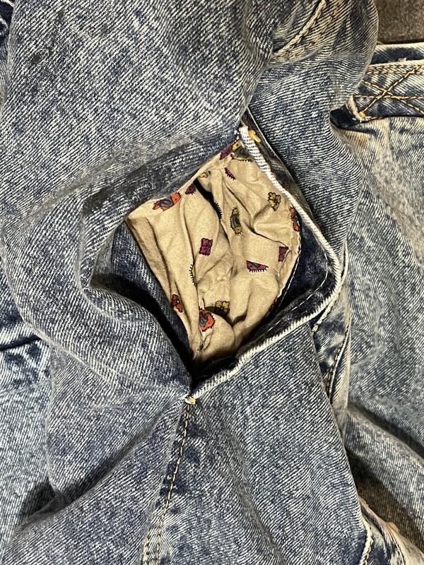 Vintage Pepe Acid Wash Denim Trucker Jean Jacket Mens Size S/M Full Zip T45