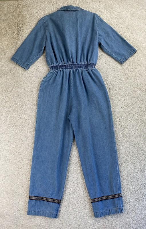 Vintage Saint Germain Jumpsuit Romper Petite S Blue Jean Denim Coveralls