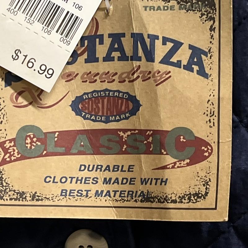 Vintage Sostanza Vest Women L 100% Silk Shell Blue Classic Quilted Puffer