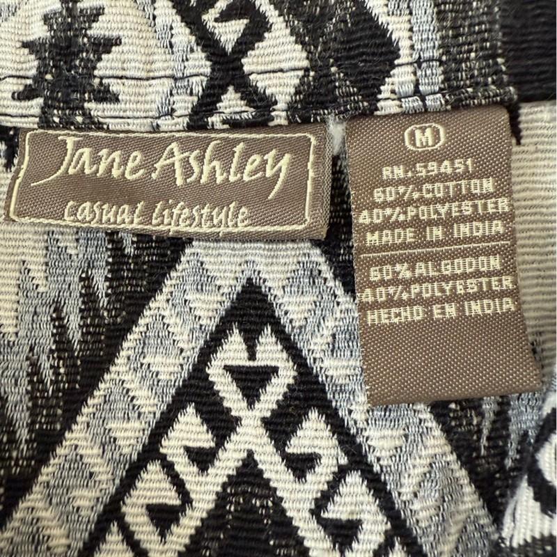 Vintage Southwestern Aztec Boho Tapestry Button Front Jacket By Jane Ashley M