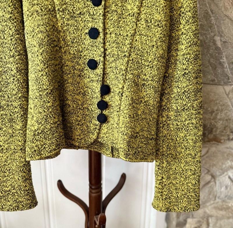 Vintage Tweed Wearable Art Tailored Jacket Small