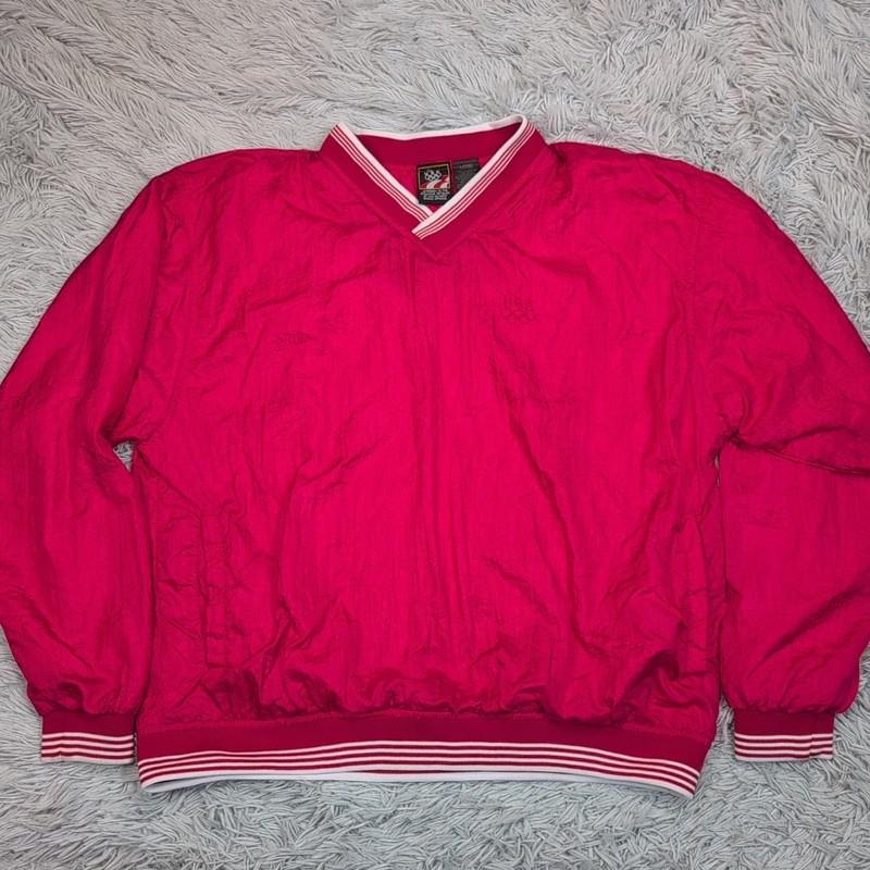 Vintage U.S.A. Olympics Jacket Womens L Red Training Track Windbreaker Pockets