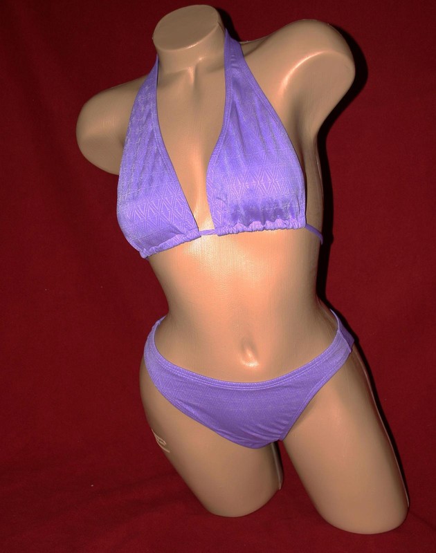 Vintage VICTORIA'S Secret 2 Piece swimsuit NWOT XS Purple