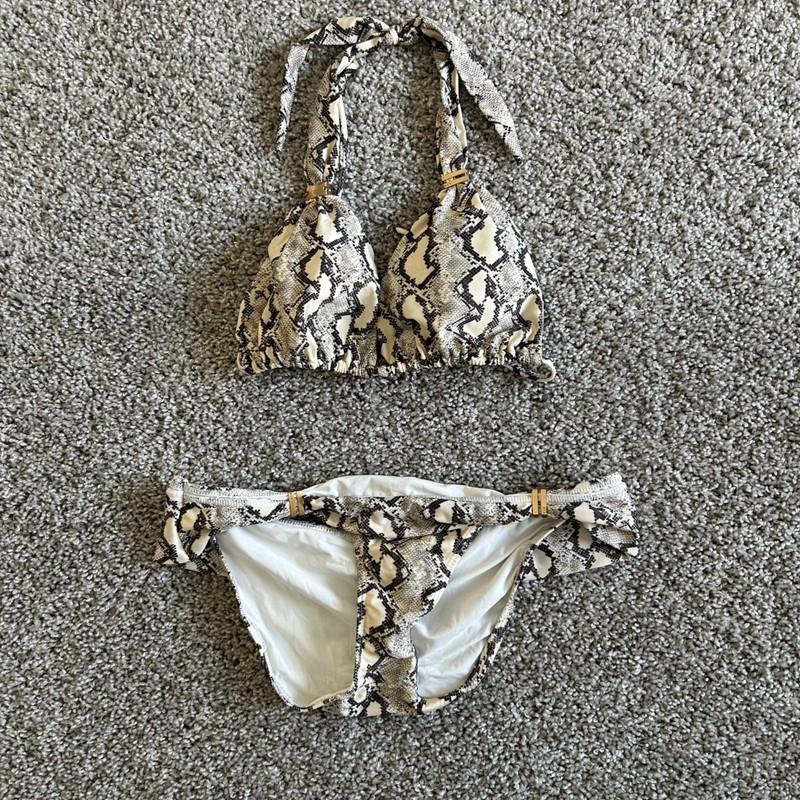 Vix Paula Hermanny Women's Sz L Bikini Set Snake Prints
