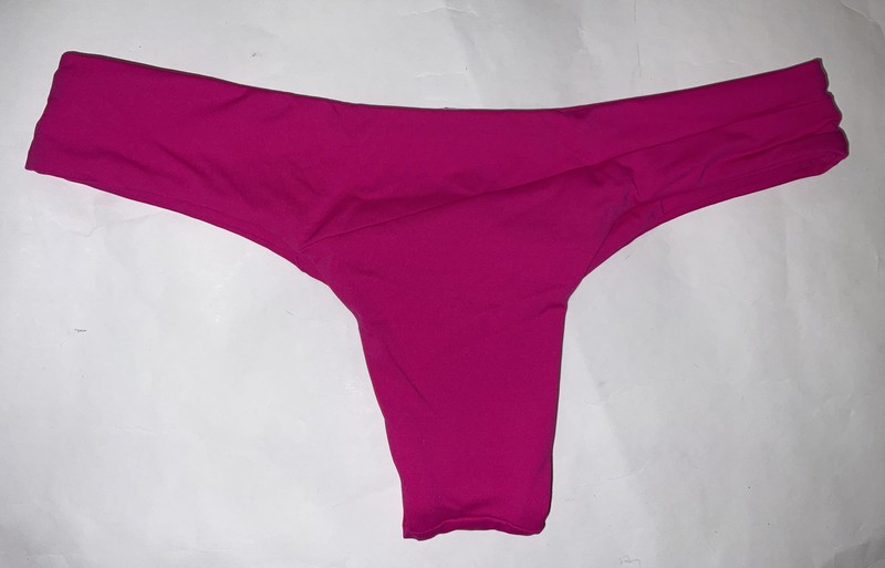 VOLCOM Small Bikini Bottom Simply Seam Fuchsia Swim Surf Beach