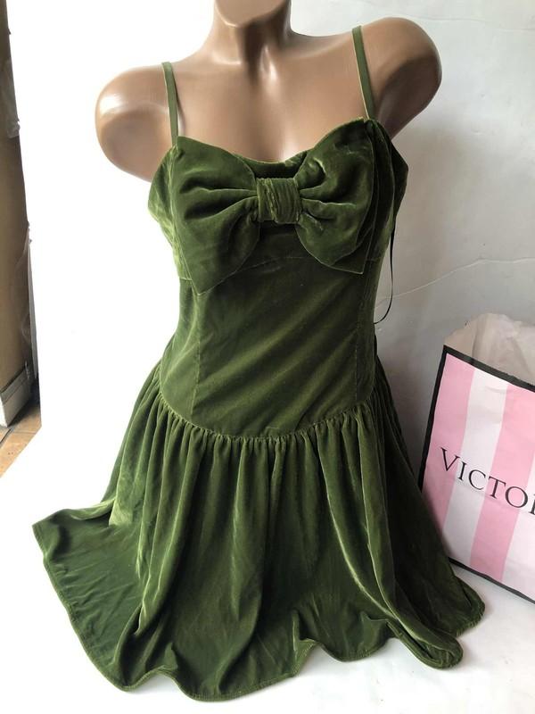 VS For Love And Lemons “Martini” Velvet Mini Dress Green MRSP $249 NWT