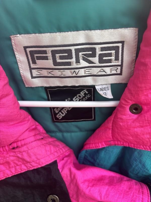 VTG 80s Fera Skiwear Snowboard Puffer Jacket/Pullover Colorblock Womens Size 12