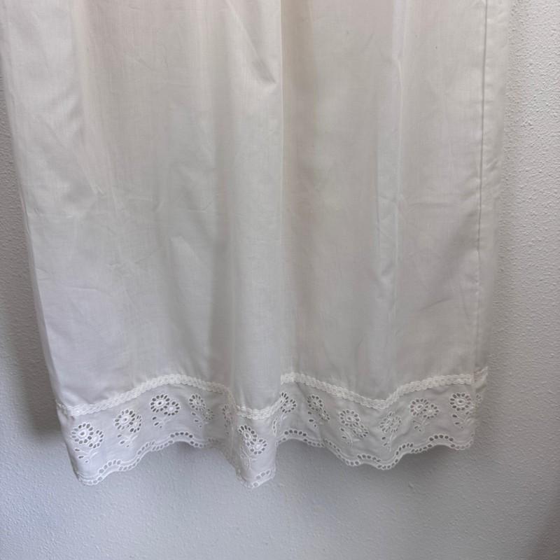 VTG Barbizon Boutique Cream Nightgown S Sleeveless Lace Poly Cotton