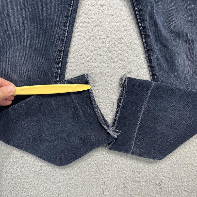 VTG Levi's 501 Jeans Womens 27x32 Indigo Raw Hem Denim Button Fly Distressed