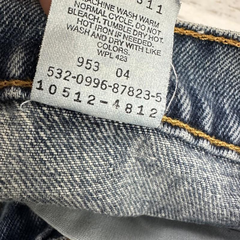VTG Levi's 512 Jeans Women's 3 Medium 24x31 Blue Denim Slim Fit Tapered Leg 1996