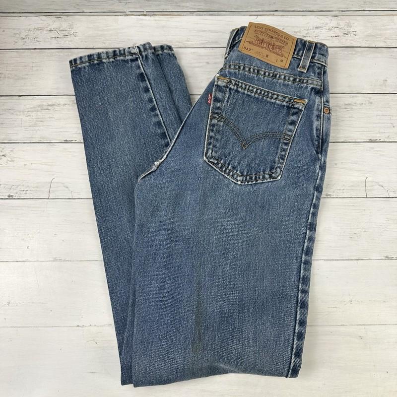 VTG Levi's 512 Jeans Women's 3 Medium 24x31 Blue Denim Slim Fit Tapered Leg 1996