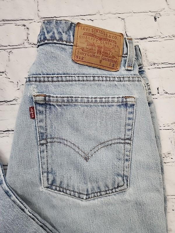 VTG Levi's 512 Women's Jeans Size 12 Reg S Slim Straight Light Wash 90's