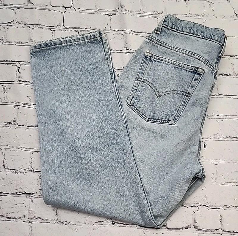 VTG Levi's 512 Women's Jeans Size 12 Reg S Slim Straight Light Wash 90's