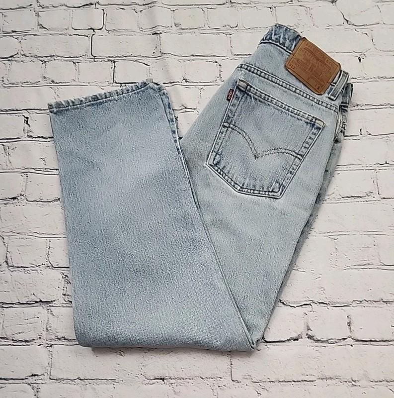 VTG Levi's 512 Women's Jeans Size 12 Reg S Slim Straight Light Wash 90's