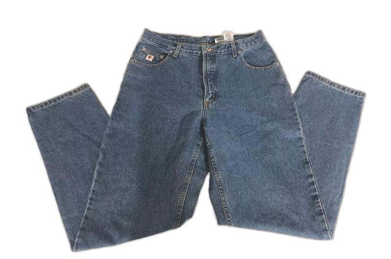 Vtg Rockies Jeans Womens 32/13 33 M Blue Western High Rise Cowgirl Relaxed A18