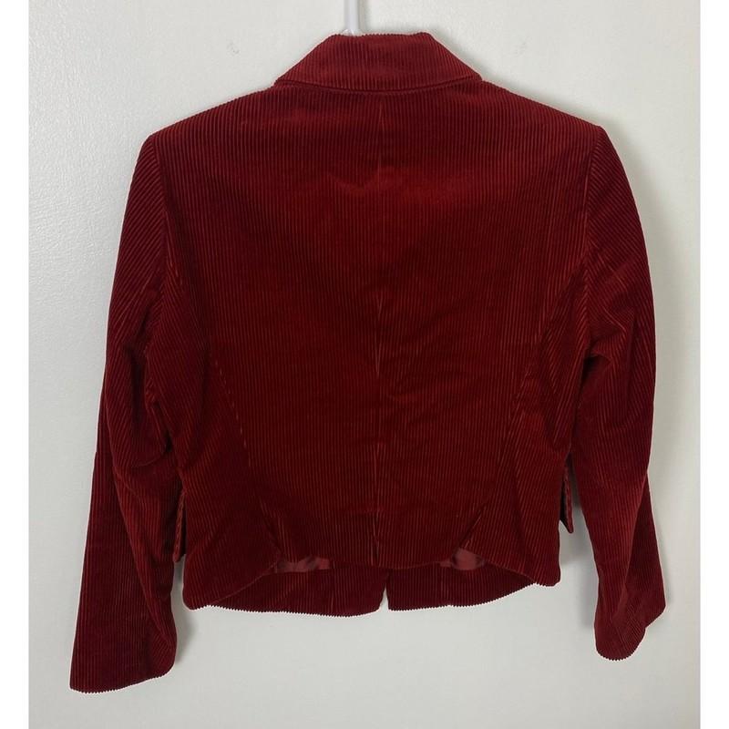 VTG Women J. Peterman Corduroy Button Up Blazer Collared Jacket 4