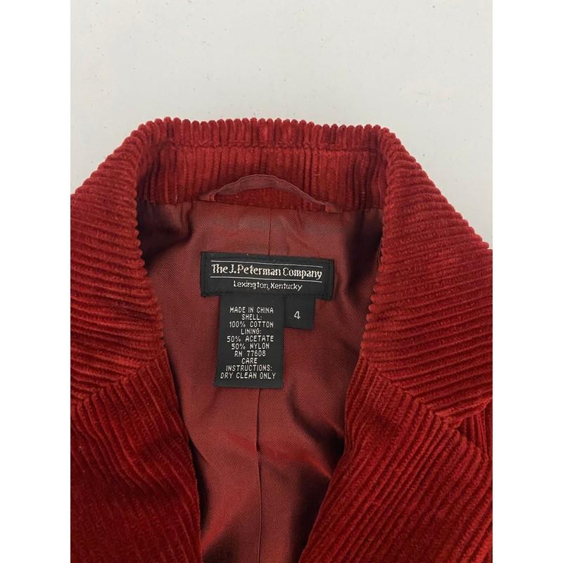 VTG Women J. Peterman Corduroy Button Up Blazer Collared Jacket 4