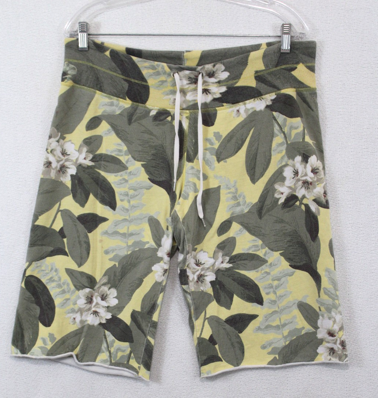 Vtg Y2K Lucky Brand Sz M (32x27) Floral Cut Off Sweatpant Bermuda Shorts