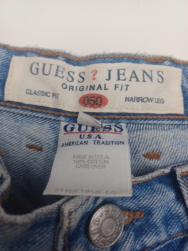 VtgGuess Jeans Men’s Size 28 Narrow Fit (26"x31”) Light Wash Made USA 1050 LG